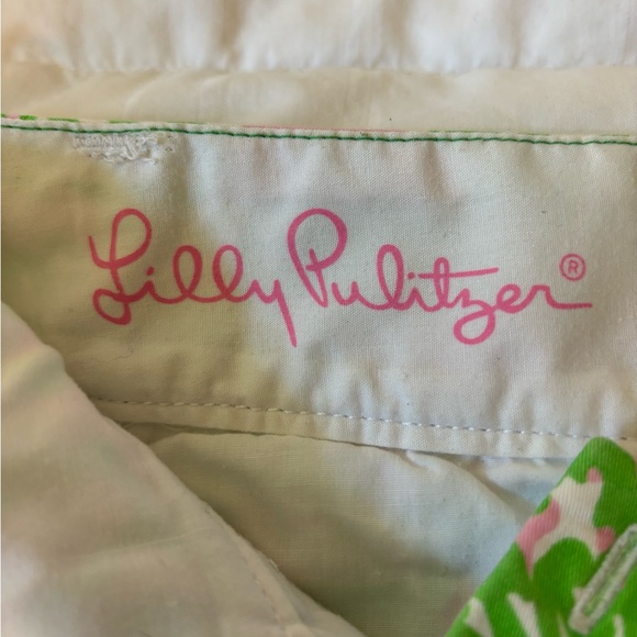 Lily Pulitzer Shorts. Green and pink pattern. In great condition. - Picture 5 of 5
